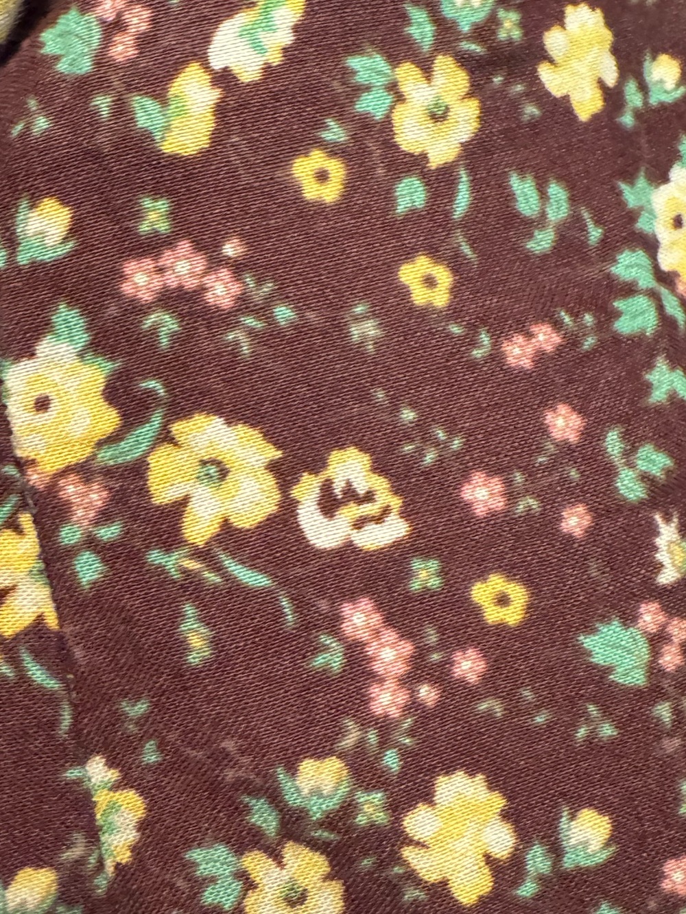Vintage early 2000’s Y2K L.E.I. Brown Floral Ditsy Spaghetti Strap Sundress 💐 - Picture 6 of 6